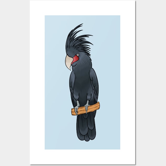 Palm cockatoo bird cartoon illustration Wall Art by Cartoons of fun